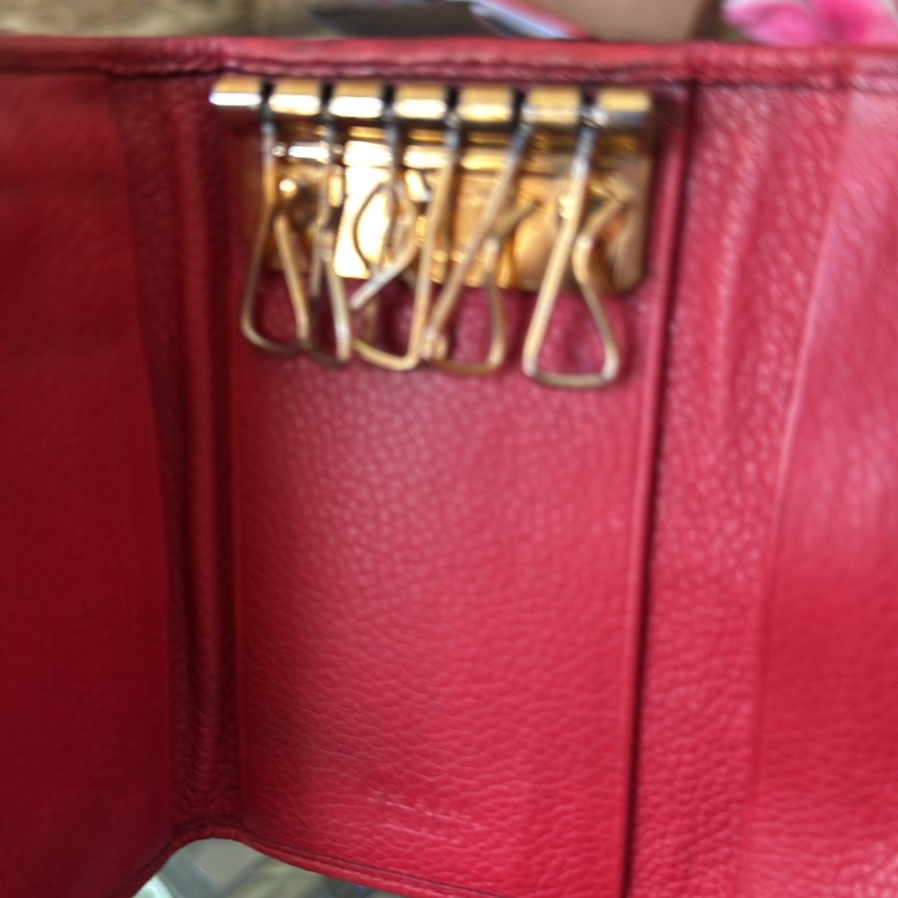 Prada Fiery Red Leather keys Card Holder - Picture 6 of 6